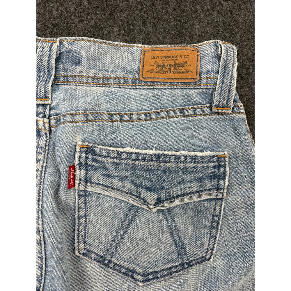 Levi's Womens Low Rise Flare Jeans Light Wash Stretch Denim Size 7M Y2K - Picture 10 of 10